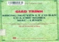 Image of Giáo trình những nguyên lý cơ bản của chủ nghĩa Mác Lênin