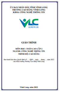 Image of TOÁN CAO CẤP 2